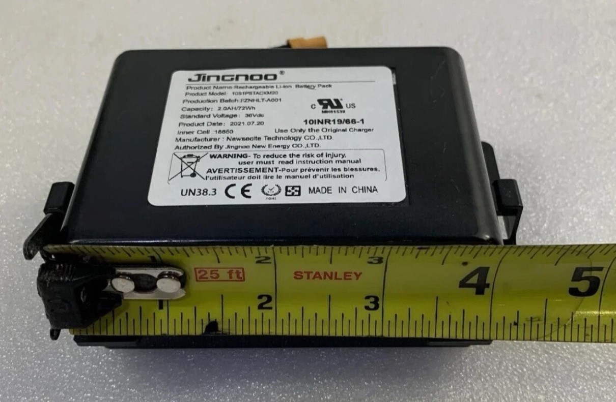 Hover-1 Blast Battery Replacement JinGnoo 10S1PSTACKM20 36V 2Ah 72Wh Lithium Ion