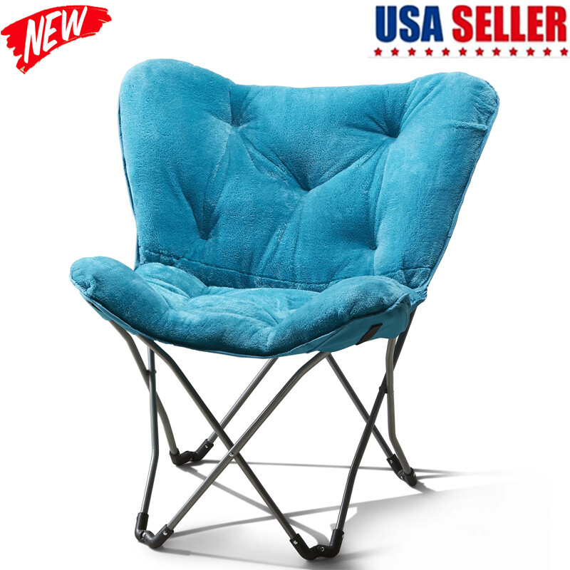 Folding Butterfly Chair Soft Portable Seat Collapsible Dorm Apartment Living New