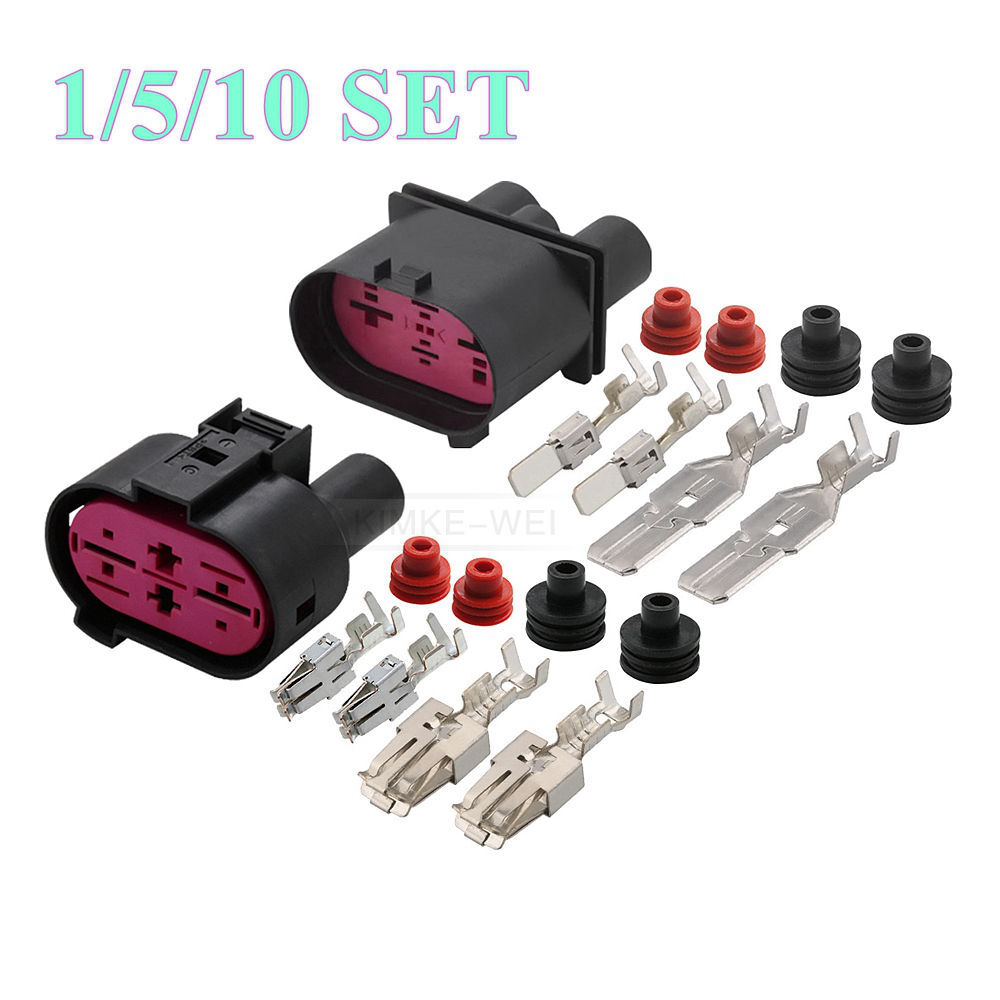 4 Pin Car Radiator Cooling Fan Plug Socket Repair Kit For VW Audi Seat Skoda