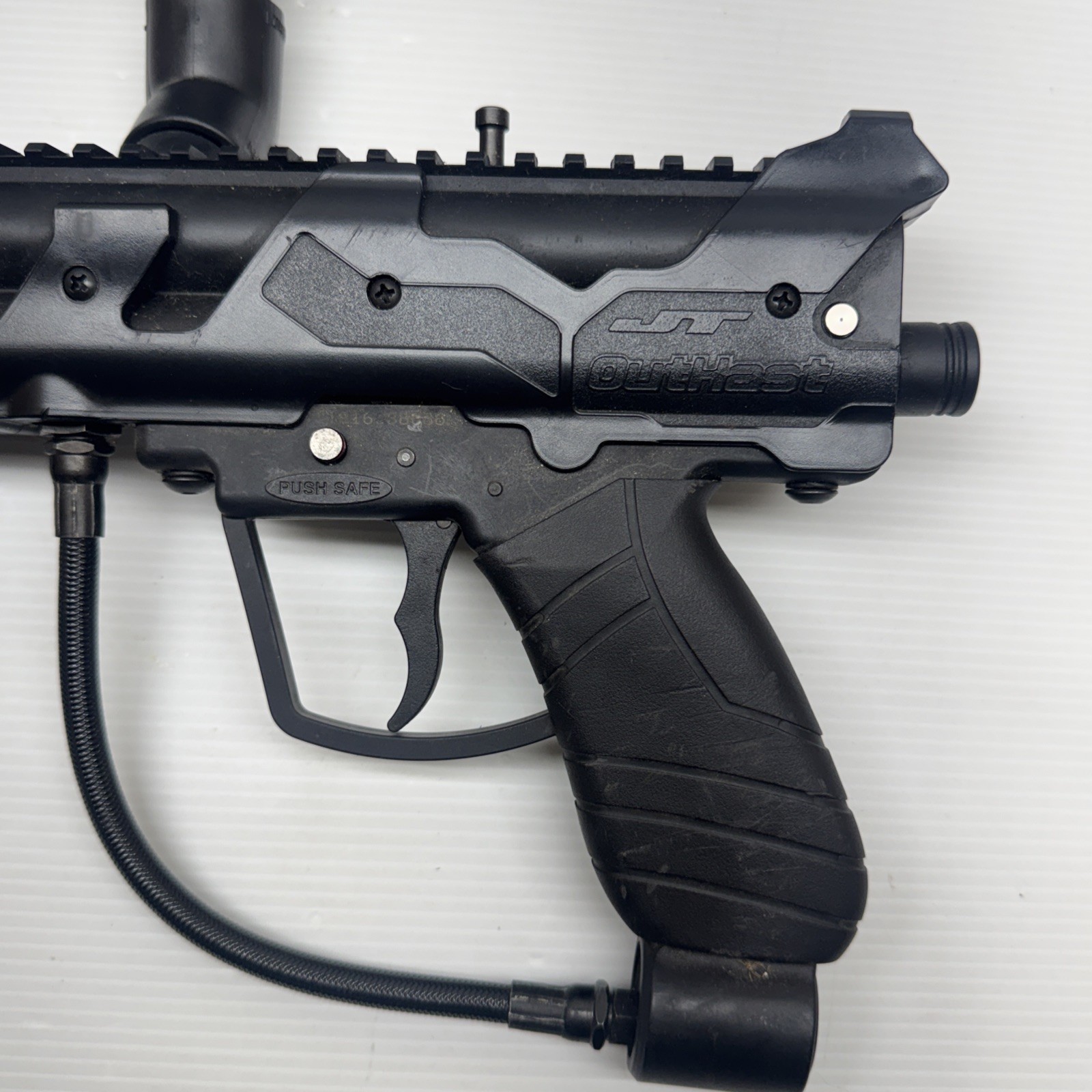 JT Outkast Paintball Gun Black With Hopper (READ)