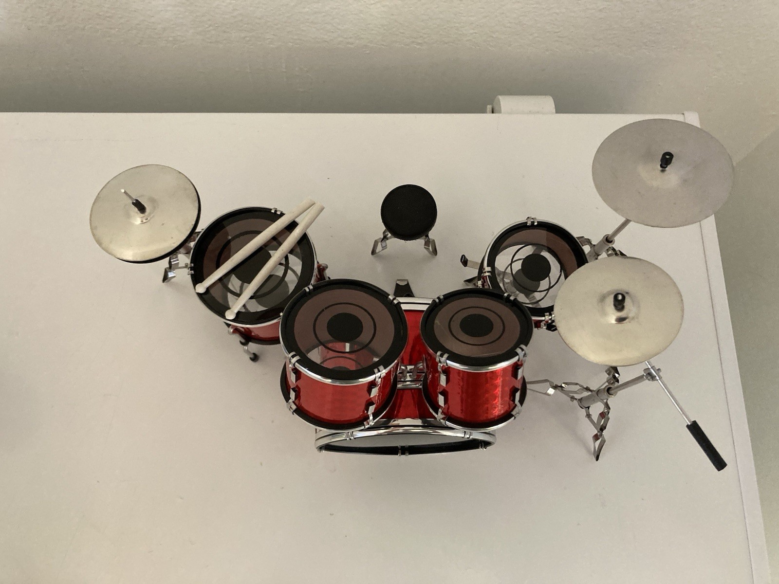 Miniature Red Drum Set, Drums Kit