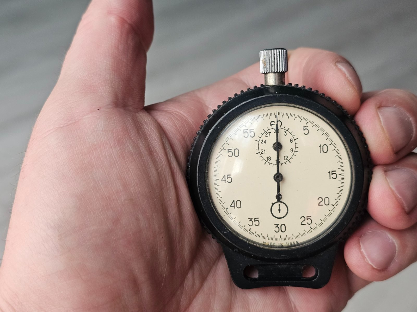 Vintage Soviet Mechanical Stopwatch | USSR Made Sports Timer