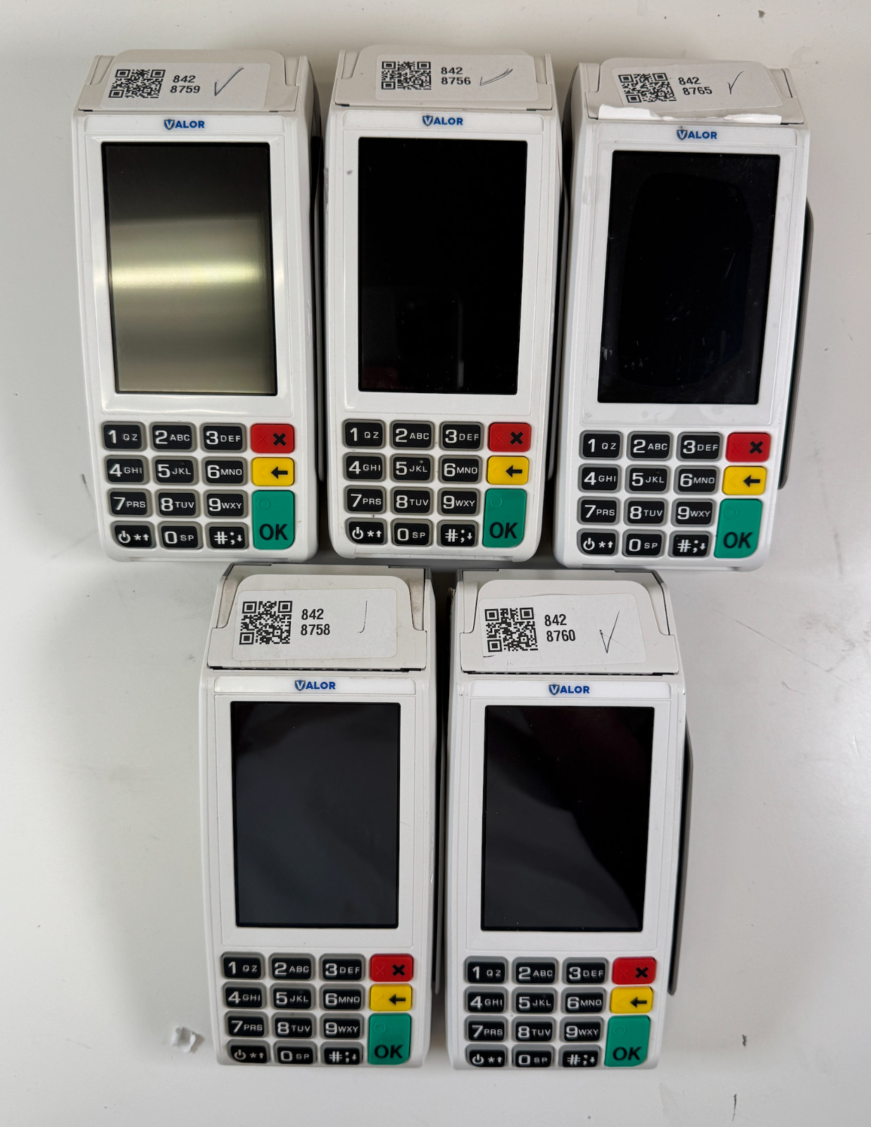 5x Valor VL110 EMV / Card Terminal Devices - Device Only - Used