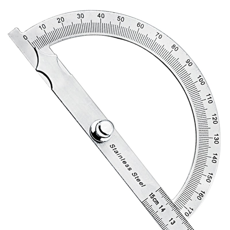 Upgraded Protractor Stainless Steel 180 Degree Protractor Angle Gauges Measuring