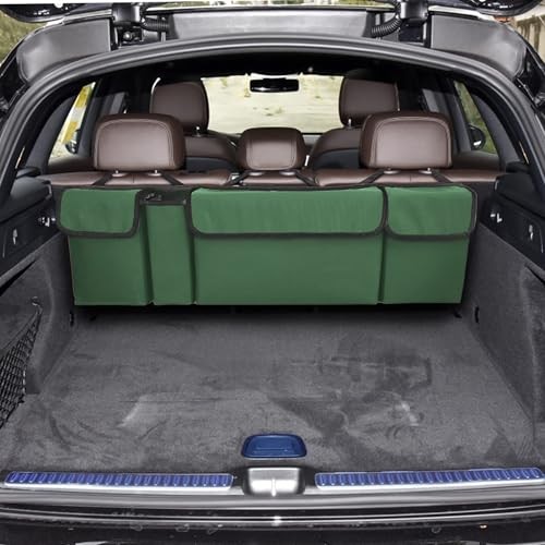 Car Trunk Organizer, Backseat Hanging Large Storage with Adjustable Green