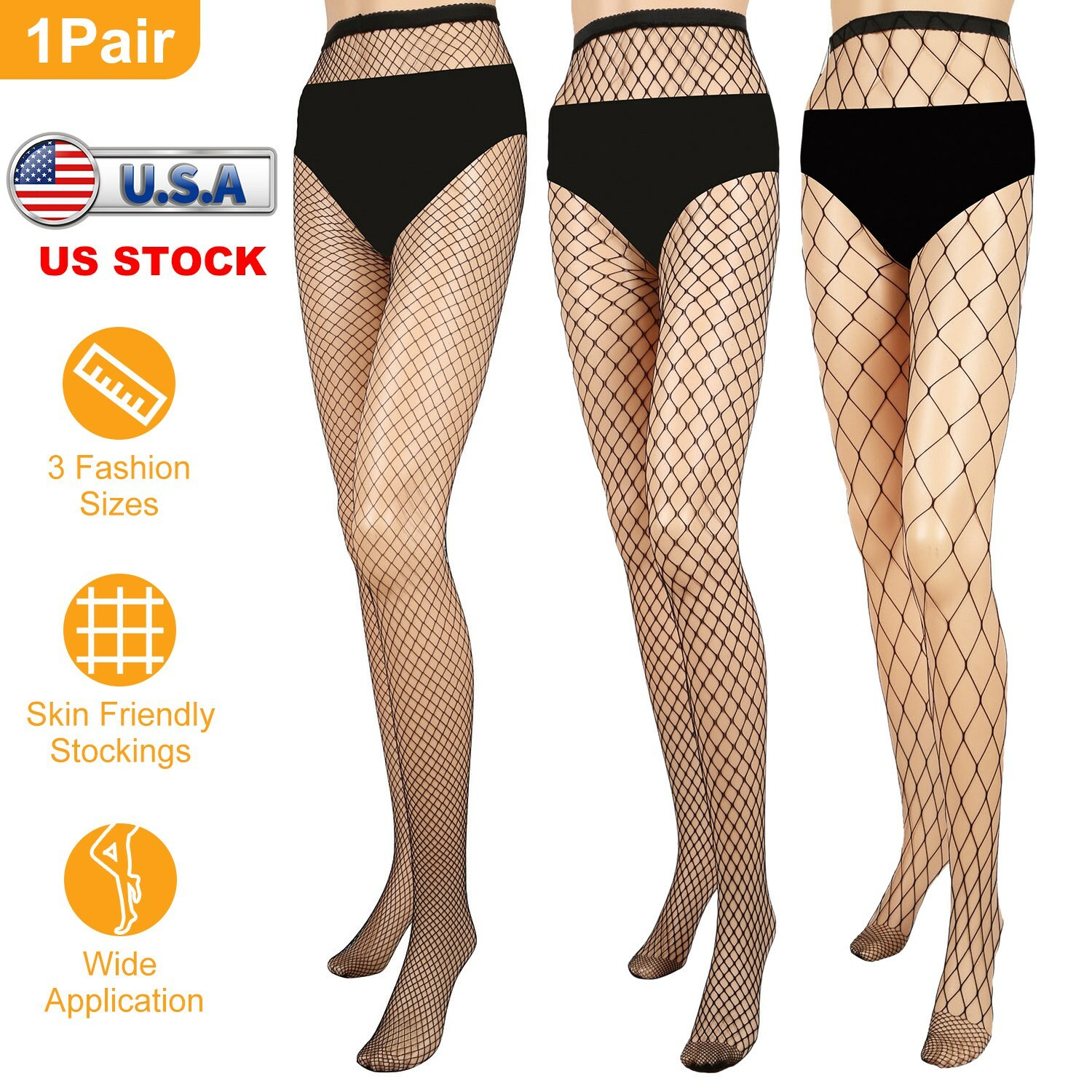 Women's Ladies Sexy High Waist Tights Fishnet Stockings Thigh Pantyhose Mesh
