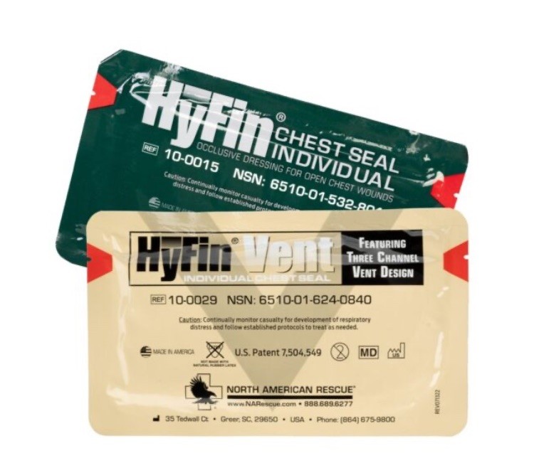 Usmc Hyfin Chest Seal Combo Pack 85-1045  Lot Of 2