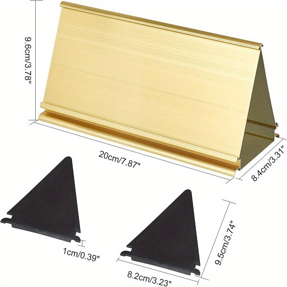 2sets Triangle Aluminium Alloy Table Top Display Stand Double Sided 84x200x96mm