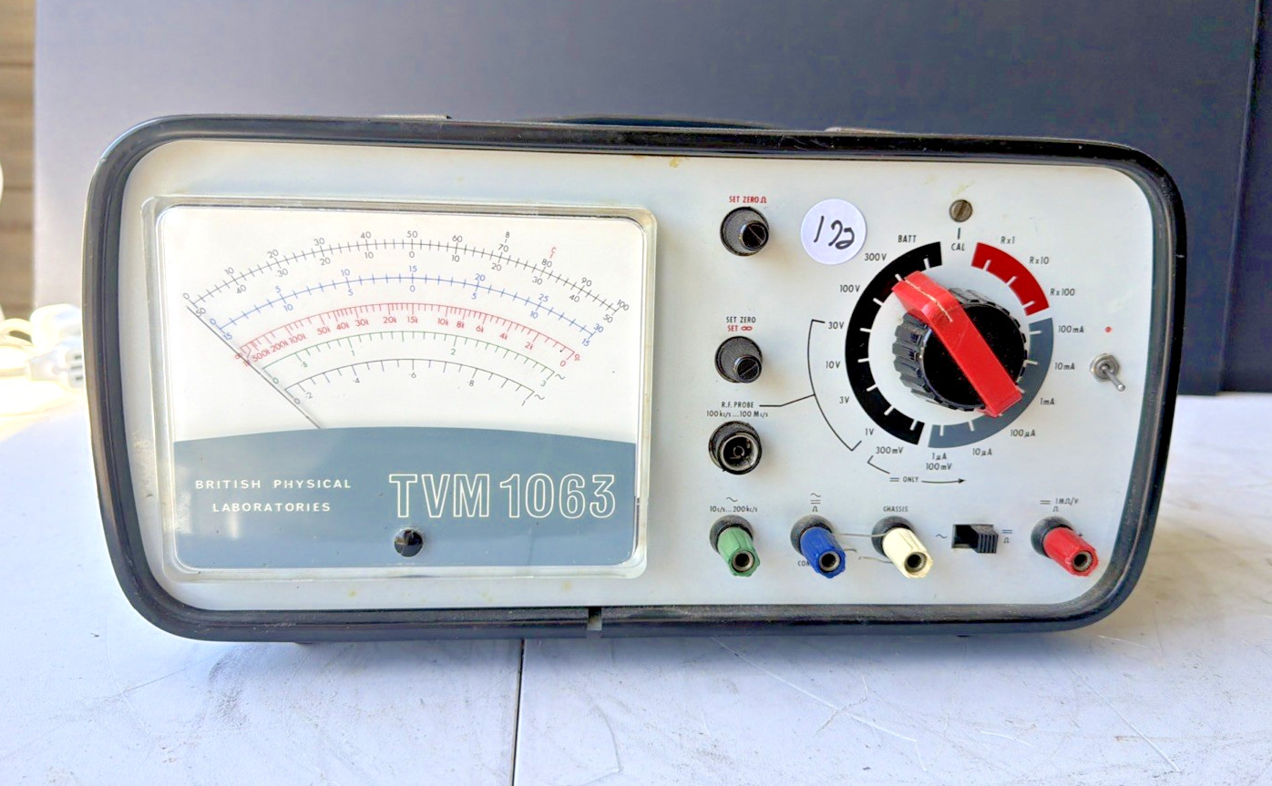 British Physical Laboratories TVM 1063 Vacuum Tube Voltmeter VTVM BPL UK A.26