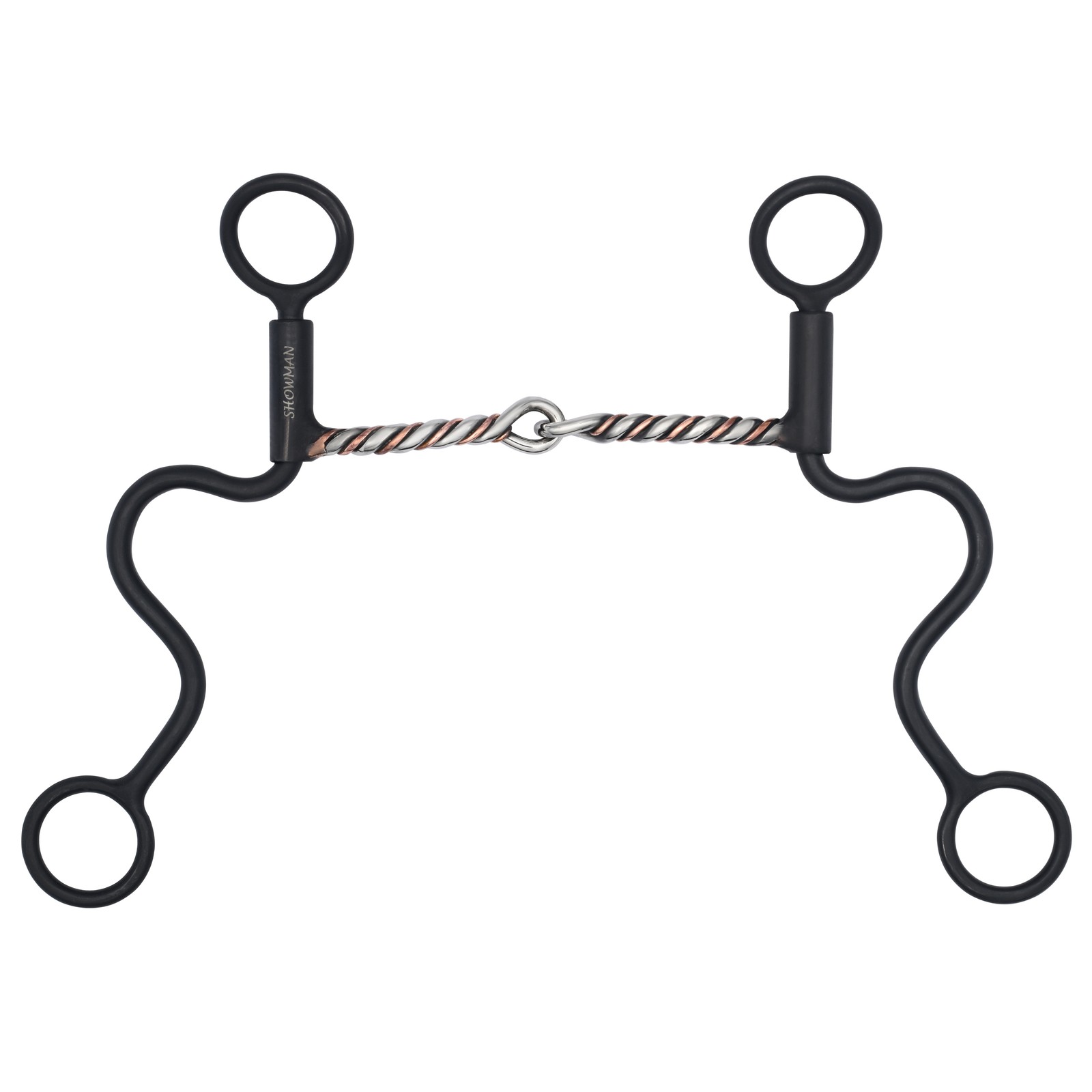 Showman Long Shank Copper Twisted Single Jointed Bit