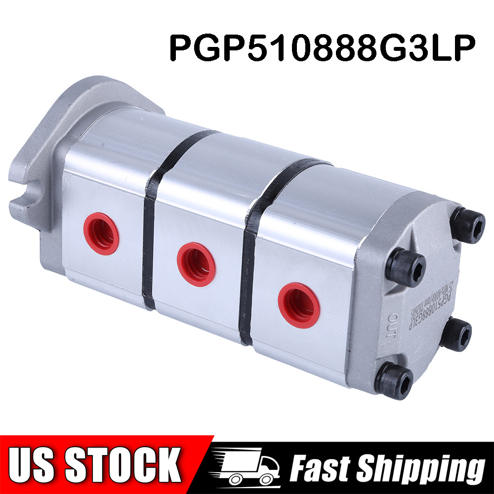 3-Section Hydraulic Pump PGP510888G3LP For AGT Skid Steer Loaders Gear Pump