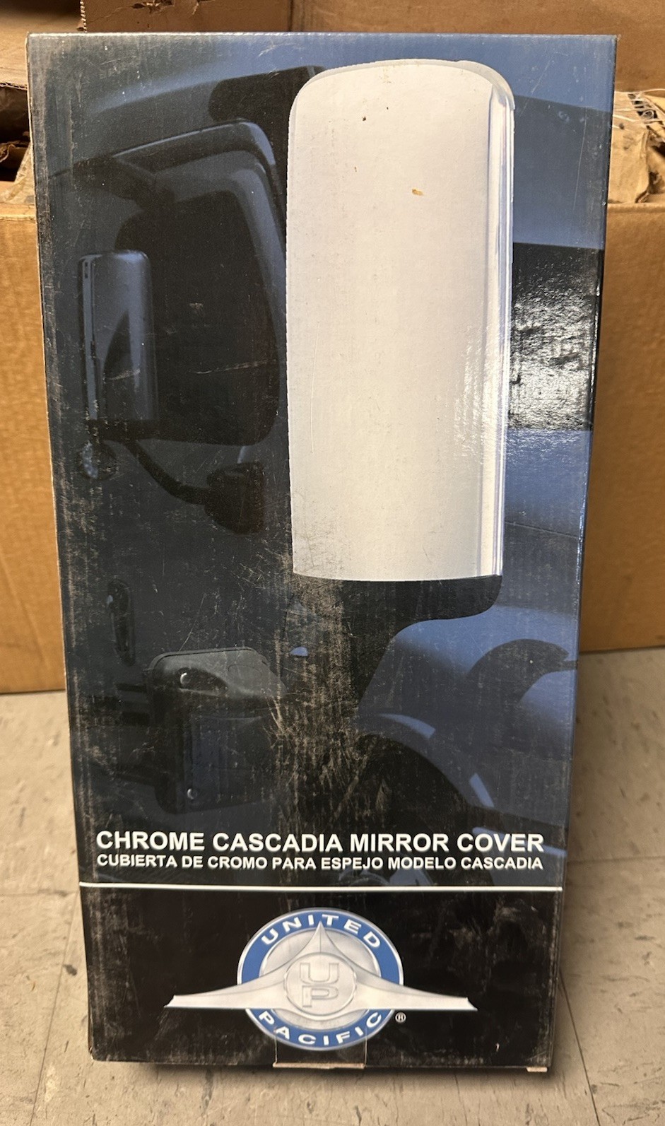 Freightliner Cascadia Chrome Back Cab Mirror Cover DS Left Side 42355