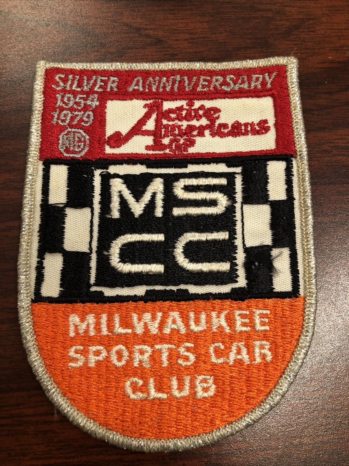 Vtg 1979 Silver Anniversary MSCC Milwaukee Sports Car Club Patch 3.5”x 5” RC4