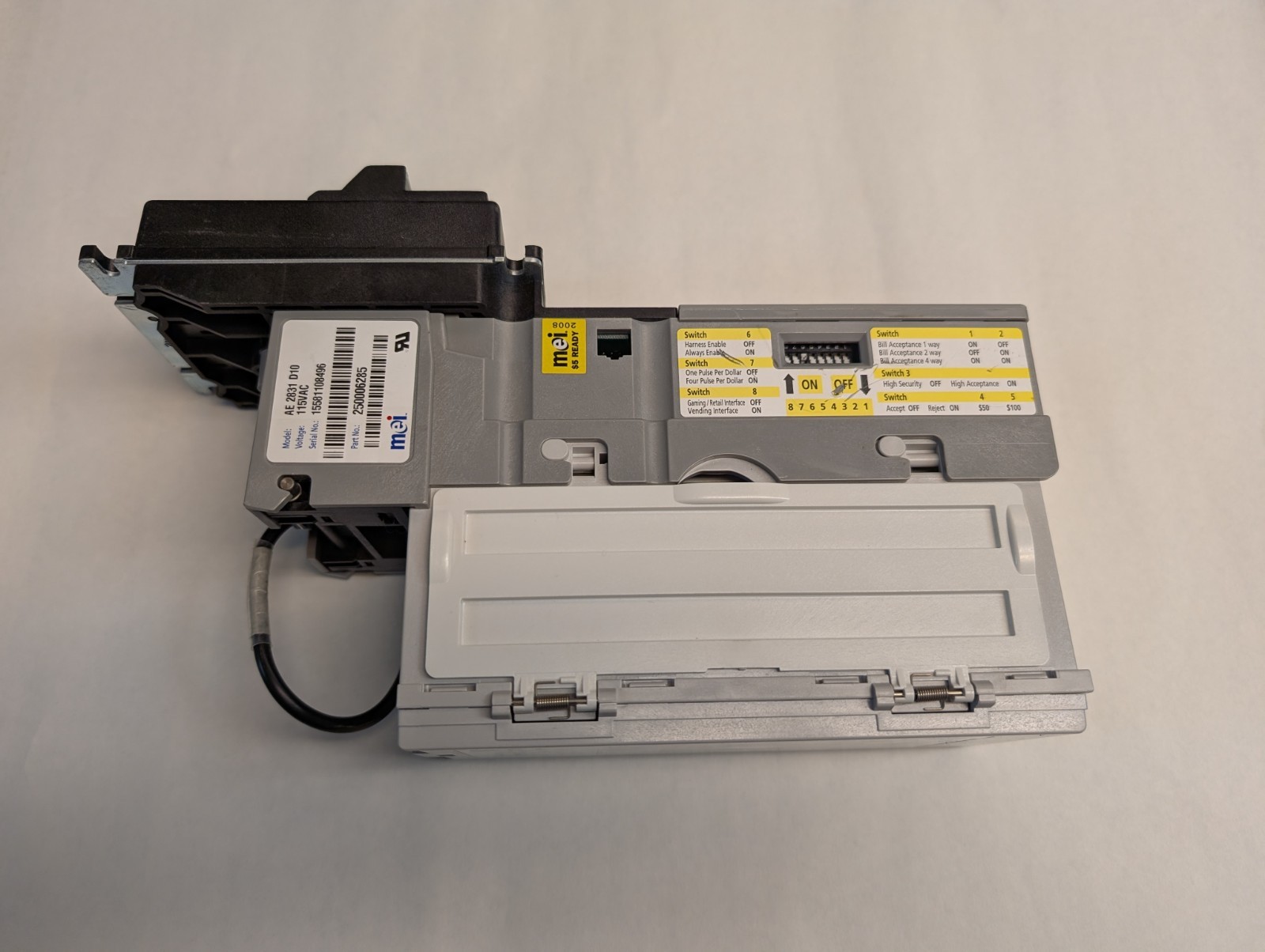 MEI Mars AE 2831 D10 bill acceptor, validator $1 - $100s