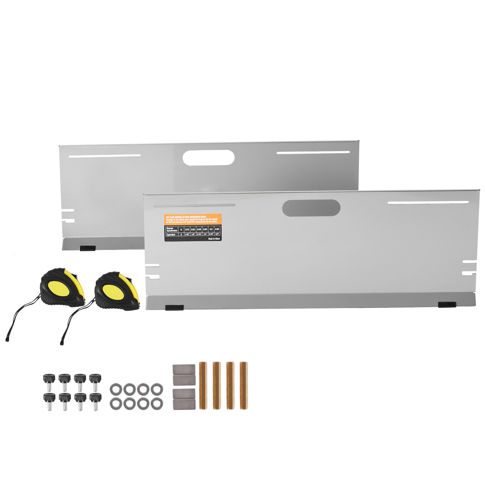 Uimoso Wheel Alignment Tool Toe Plates Accurate Measure Tape & Conversion Chart