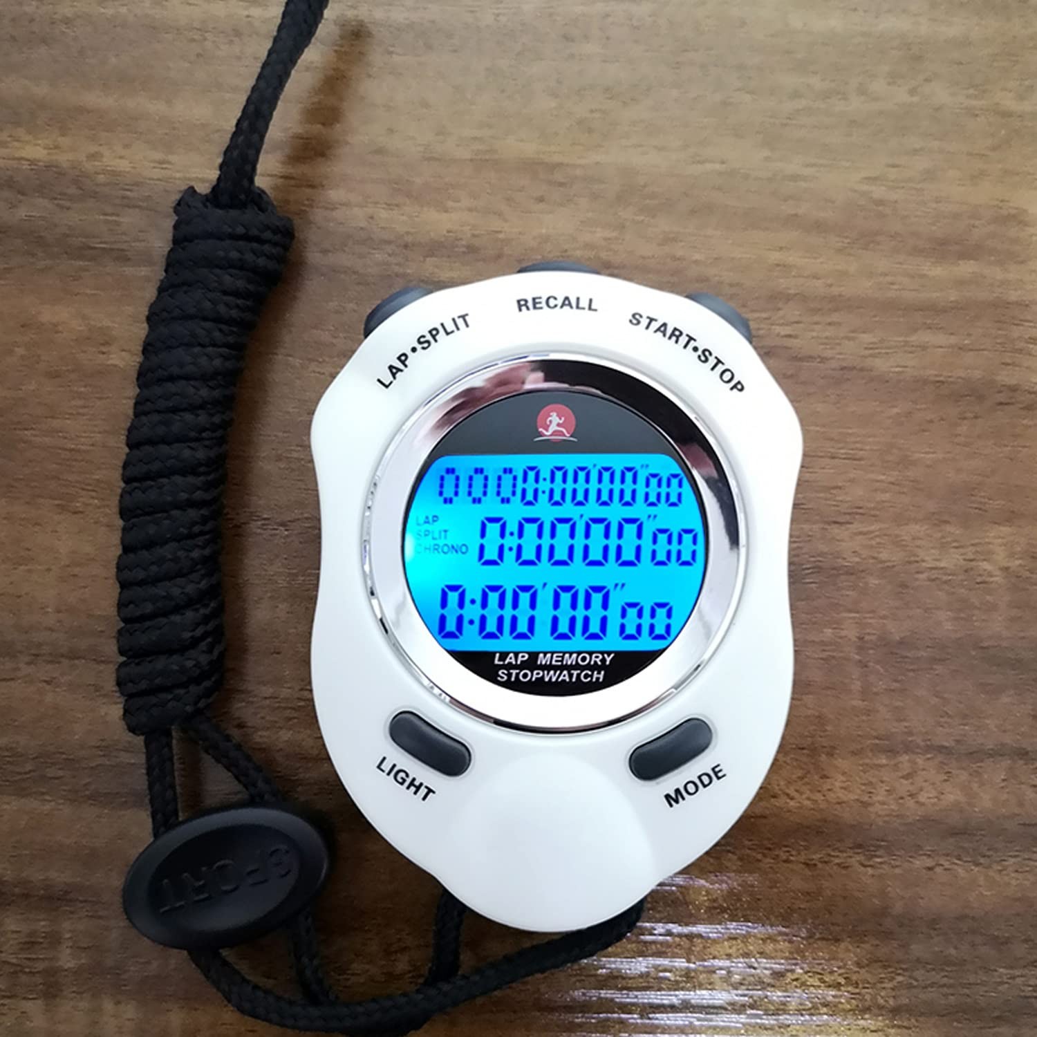 Stopwatch Timer, Digital Stop Watch with 0.01second 10 Lap Backlight-plastic