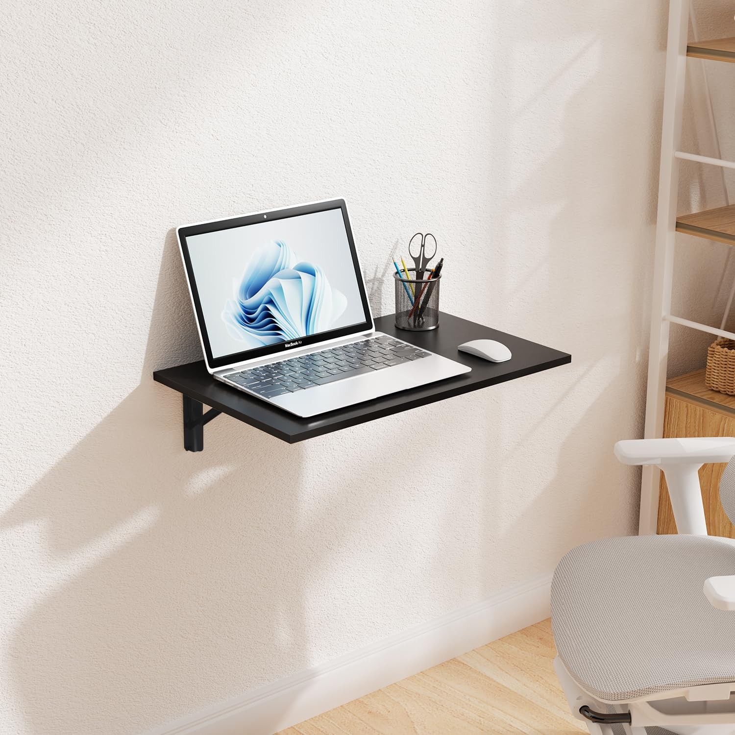 GOYLSER Wall Mounted Table Fold Down Workbench 25" x 15.7" Laundry Floating Desk