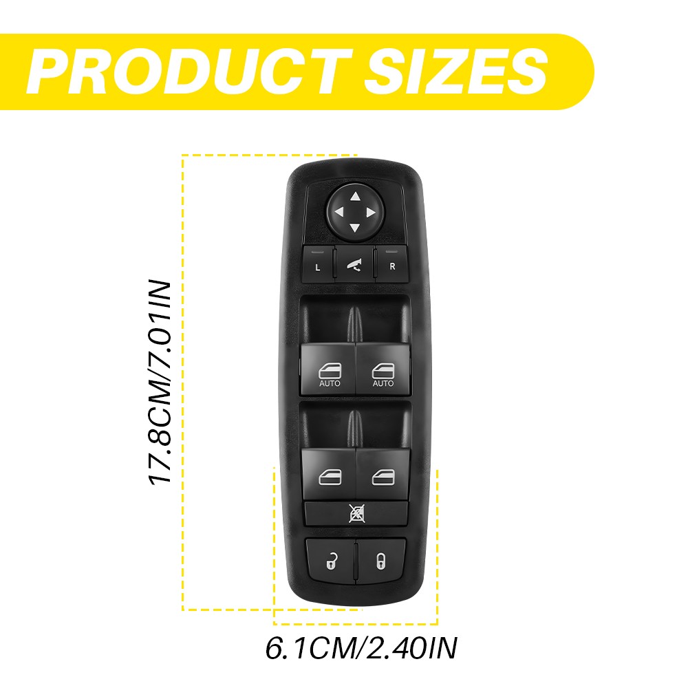 For 2016-2022 Ram 1500 2500 Driver Side Master Power Window Control Switch