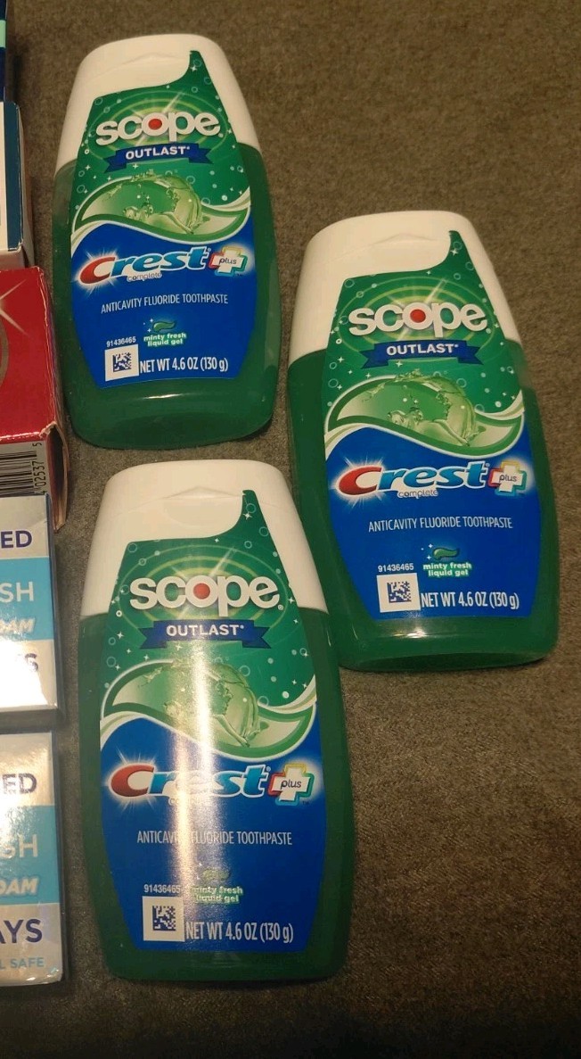 Lot Of 13 Colgate & Crest Toothpaste. Various Sizes. See Description