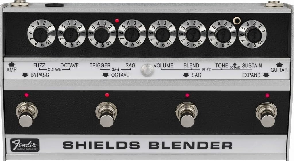 Fender Shields Blender Fuzz Brushed Aluminum Guitar Effects Pedal