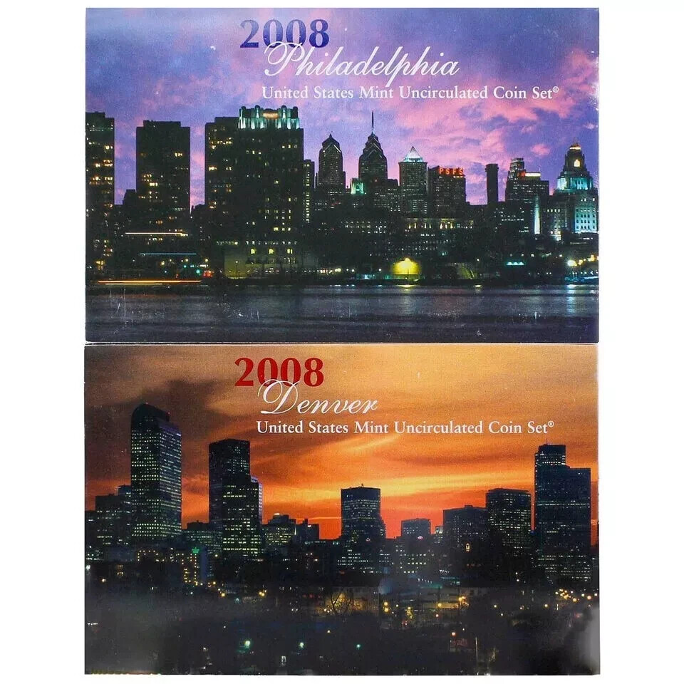 2008 P&D Mint Set Brilliant Uncirculated US with COAs