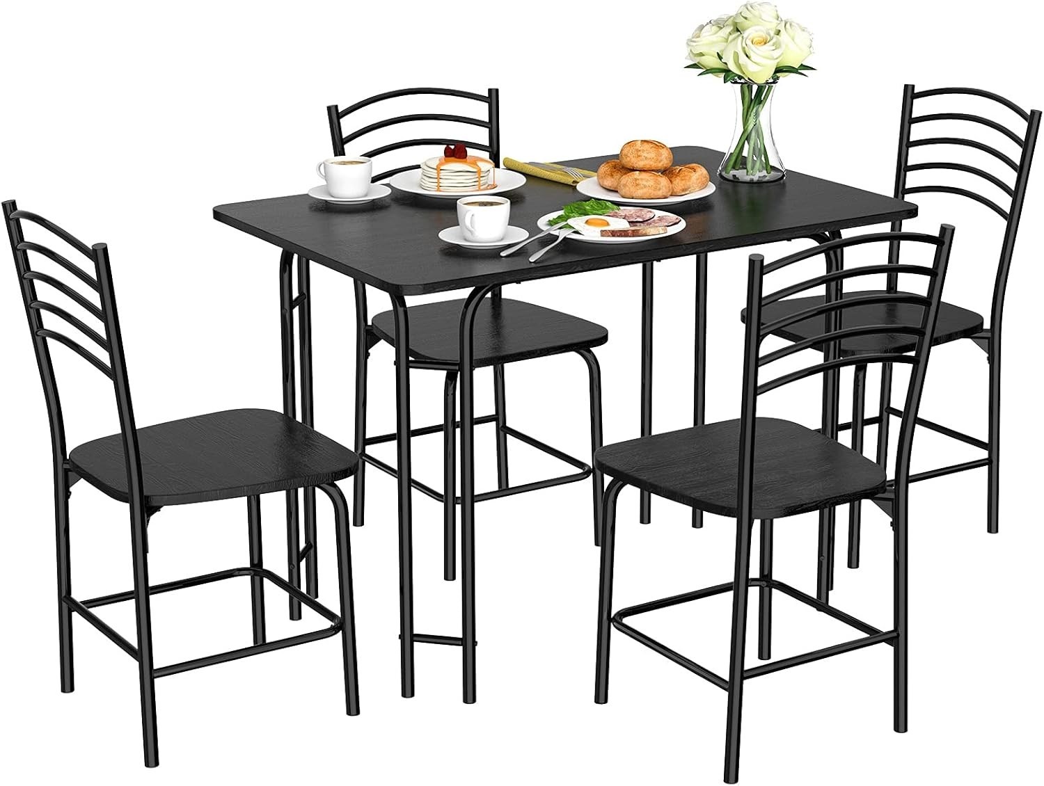 Dining Table Set for 4 Kitchen Table and Chairs Set of 4 Kitch