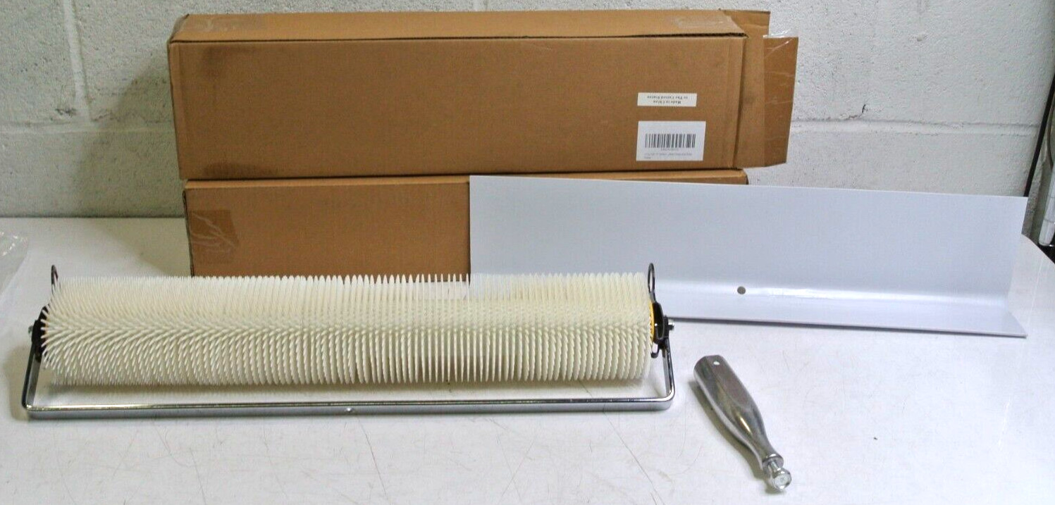 (2) Spiked Screeding Compound Roller, 19"x 1" Inch Remove Bubble Smooth Level