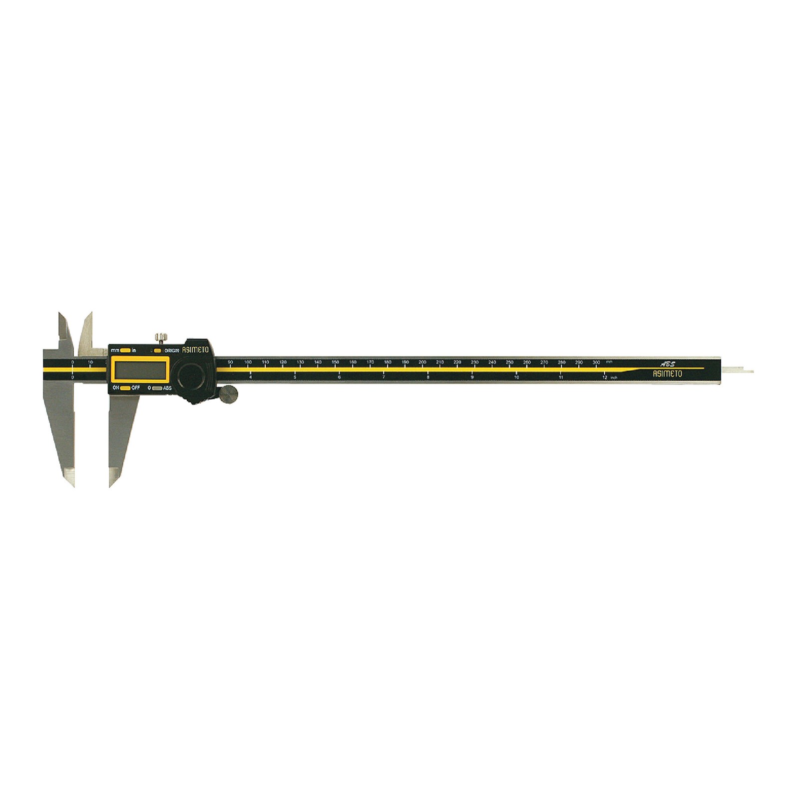 ASIMETO 307-63-3 Electronic Digital Caliper, 0 - 12"" (0 - 300mm) Range, .0005""