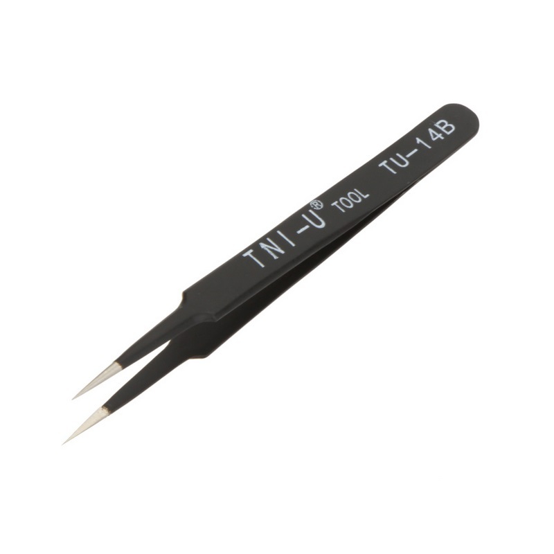 1PCS Non-magnetic Straight Tip Tweezer TU-14B Anti-static Tweezer