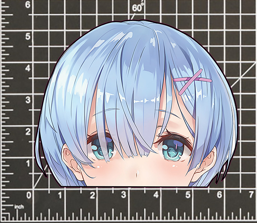 REM RE ZERO STICKER DECAL -Peeker Peeking- Anime Re:Zero- 4 Different Sizes