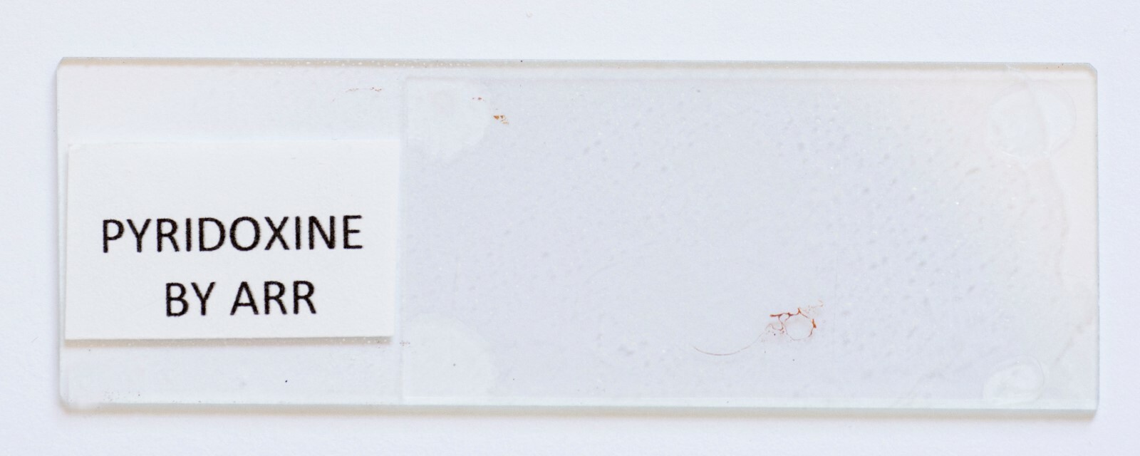Microscope slide for polarization, Pyridoxine (Vitamin B6)