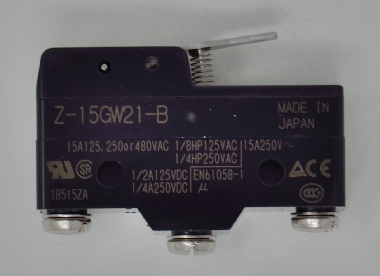 Short Hinge Lever Snap Action Switch Omron Z-15GW21-B 15 Amp SPDT Screw 2KRL1