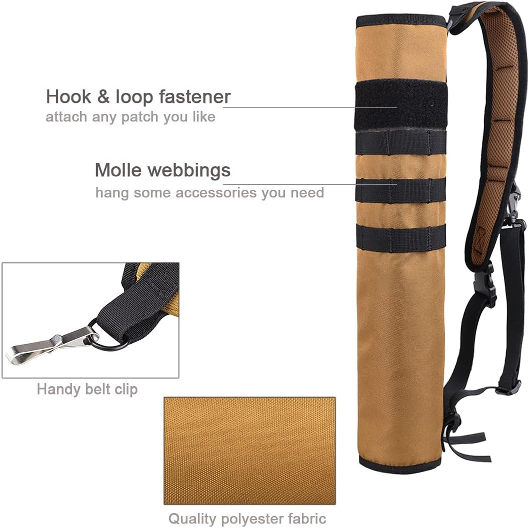 KRATARC Archery Lightweight Back Arrow Quiver Dual Use Foldable Compact Hip Arro