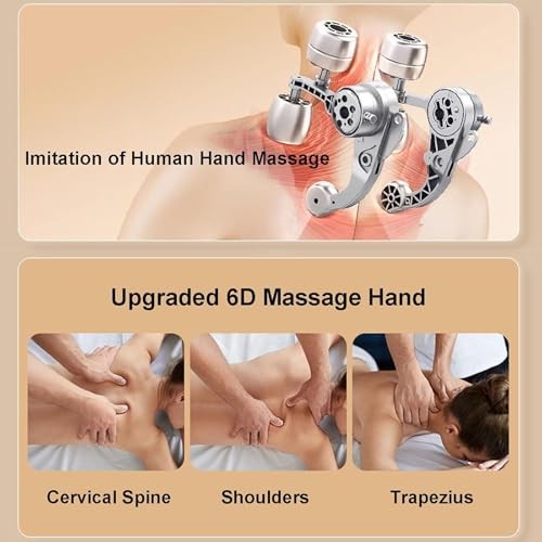 4D Wireless Deep Tissue Kneading Neck Massager with Heating Function, Shiatsu