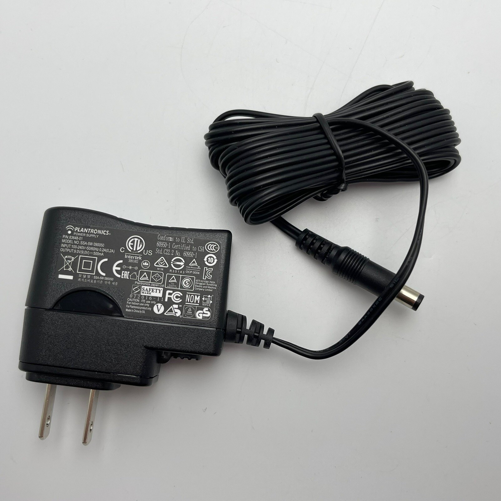 ✅ NEW Plantronics 9V 500mA Adapter 83648-01 M12 M22 MX10 S11 S12 CT11 CT12 CT14