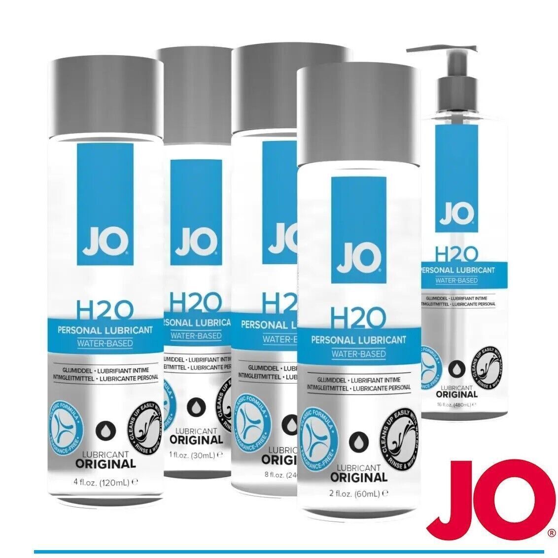 System Jo H2O Original Water Based PREMIUM Personal Lubricant - CHOOSE SIZE