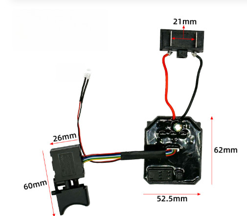 Brushless Wrench Control Board 15.6 9.5 15.2cm with LED and Switch Kit