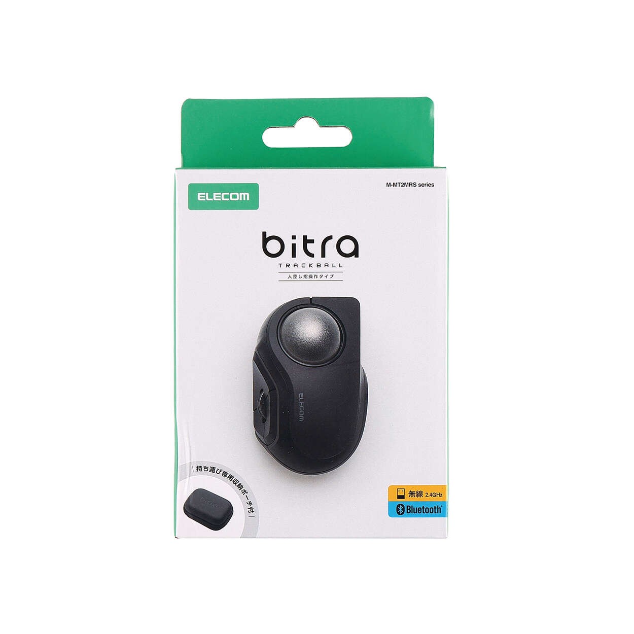 ELECOM bitra Index Finger Trackball Mouse 5 Button Wireless Compact Silent Black