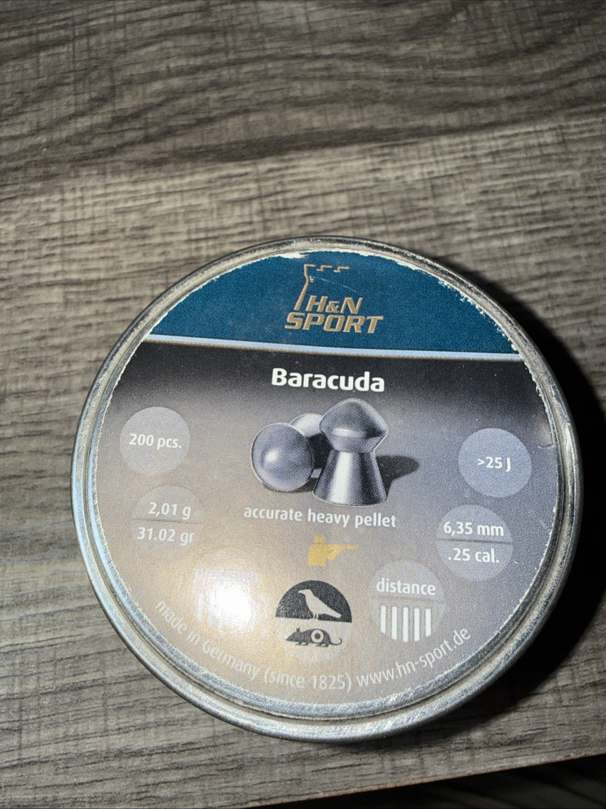 H&N Barracuda .25 Accurate Heavy Pellet 6.35mm