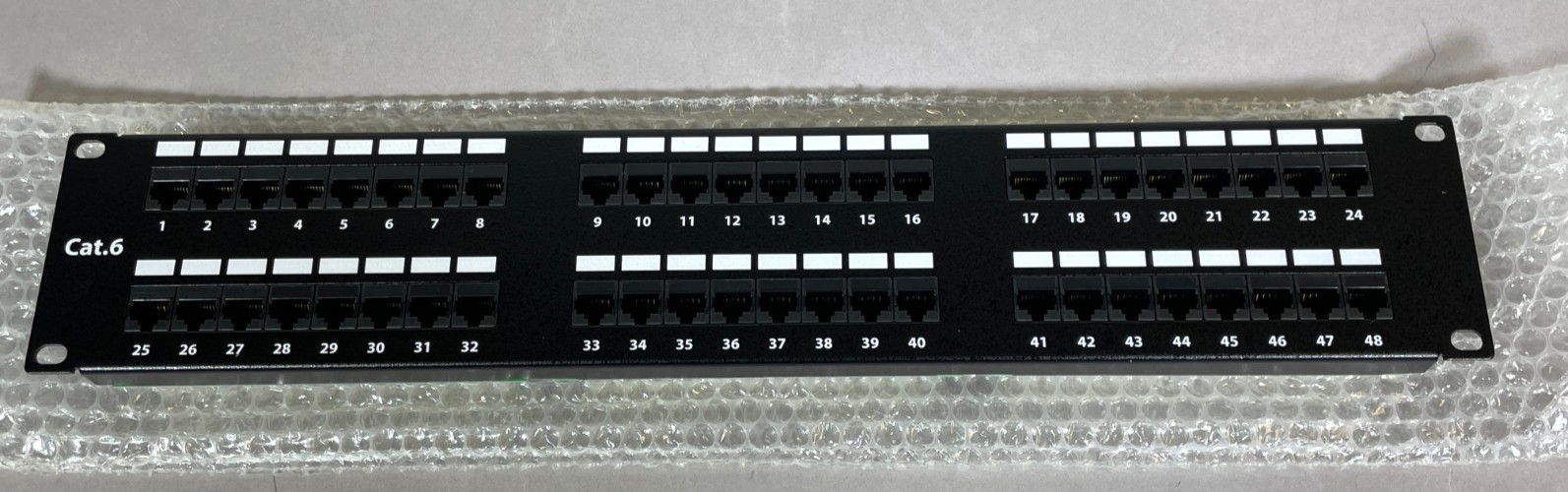 48 Port Cat6 Keystone Rack Mounted Patch Panel