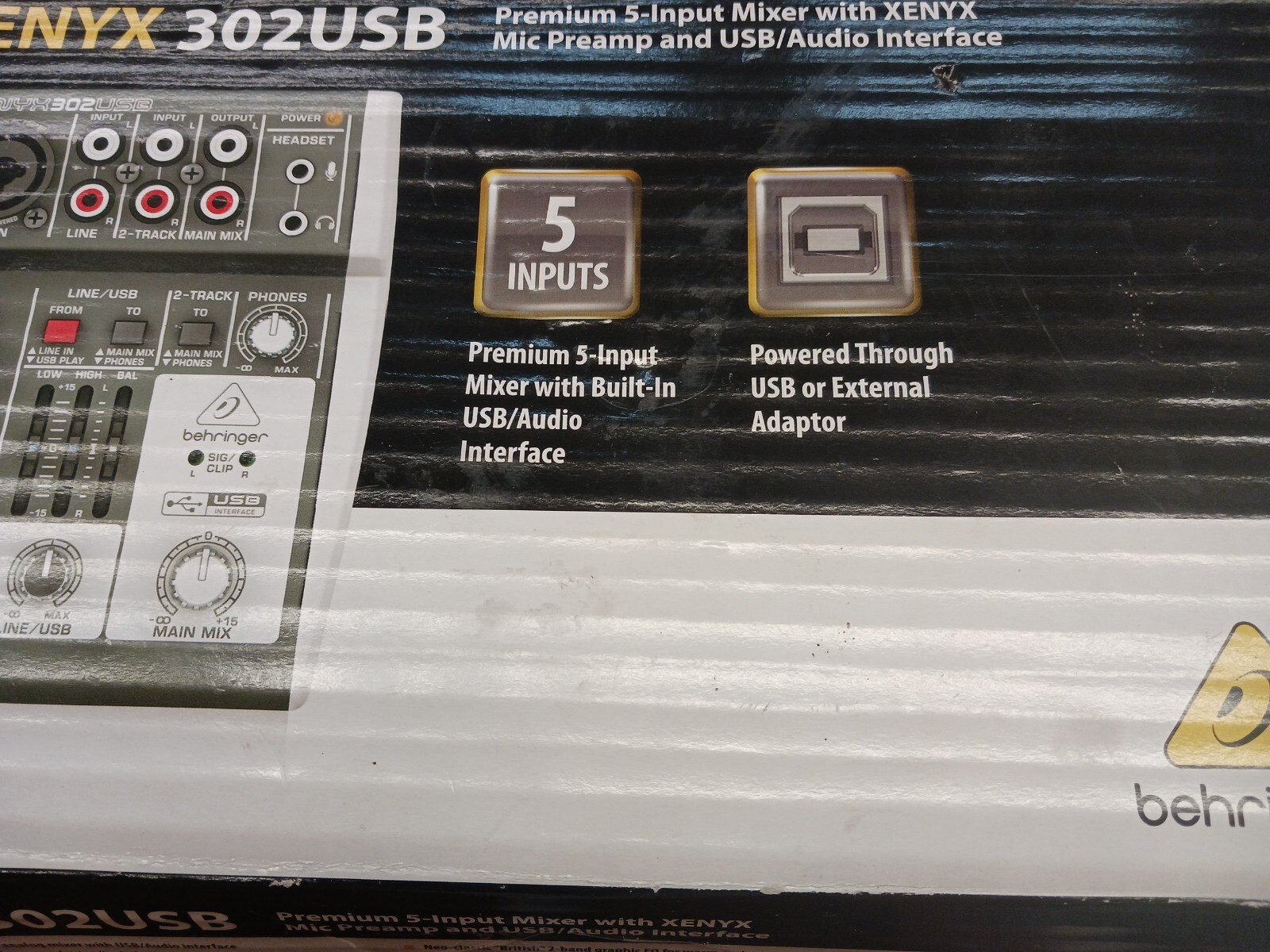 Behringer XENYX 302USB Audio Interface Mixer 5 Inputs BRAND NEW OPENED BOX