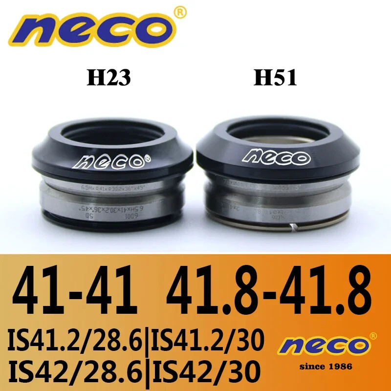 Neco Bike Headset 41 41.8 Mm IS41 IS42 IS41.8 41 42 Bearing Integrated Straight
