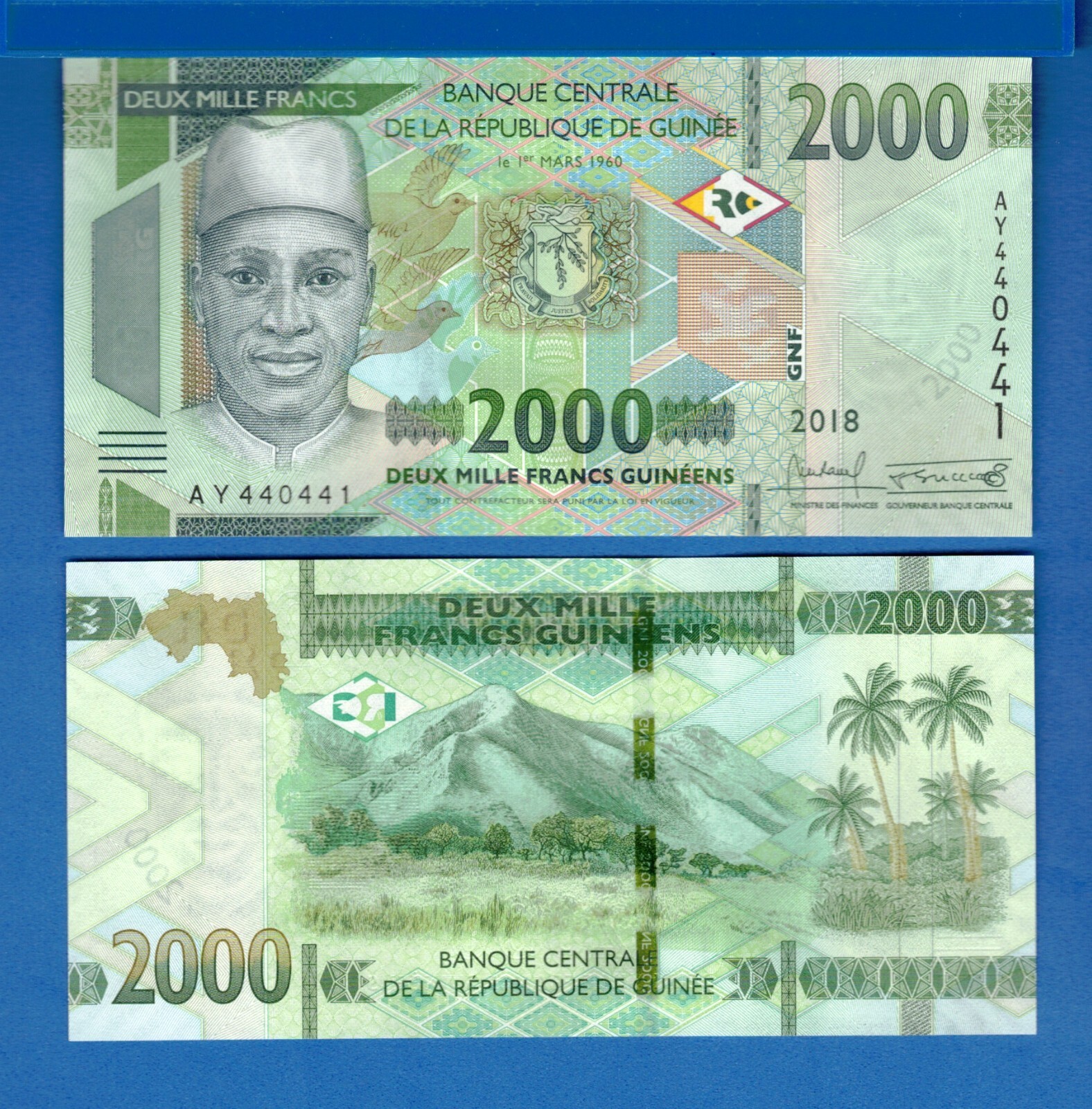 Guinea P-48Aa 2000 Francs Year 2018 Uncirculated Banknote