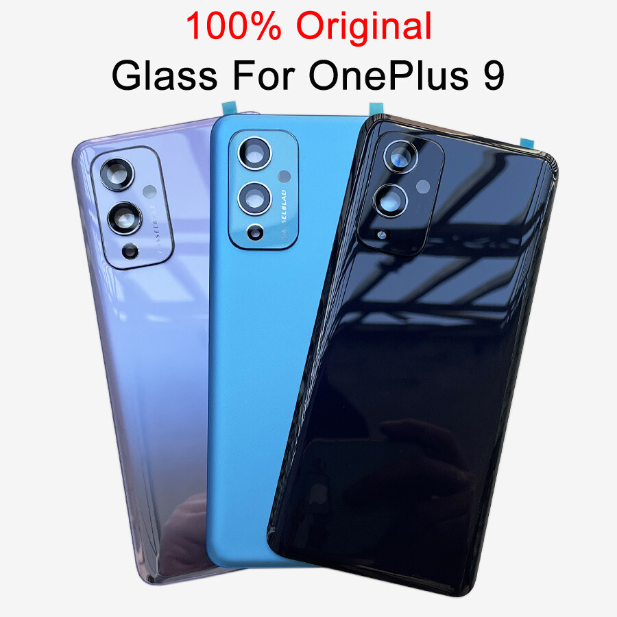 Original Back Glass Cover For OnePlus 9 Battery Rear Door Housing Case Parts