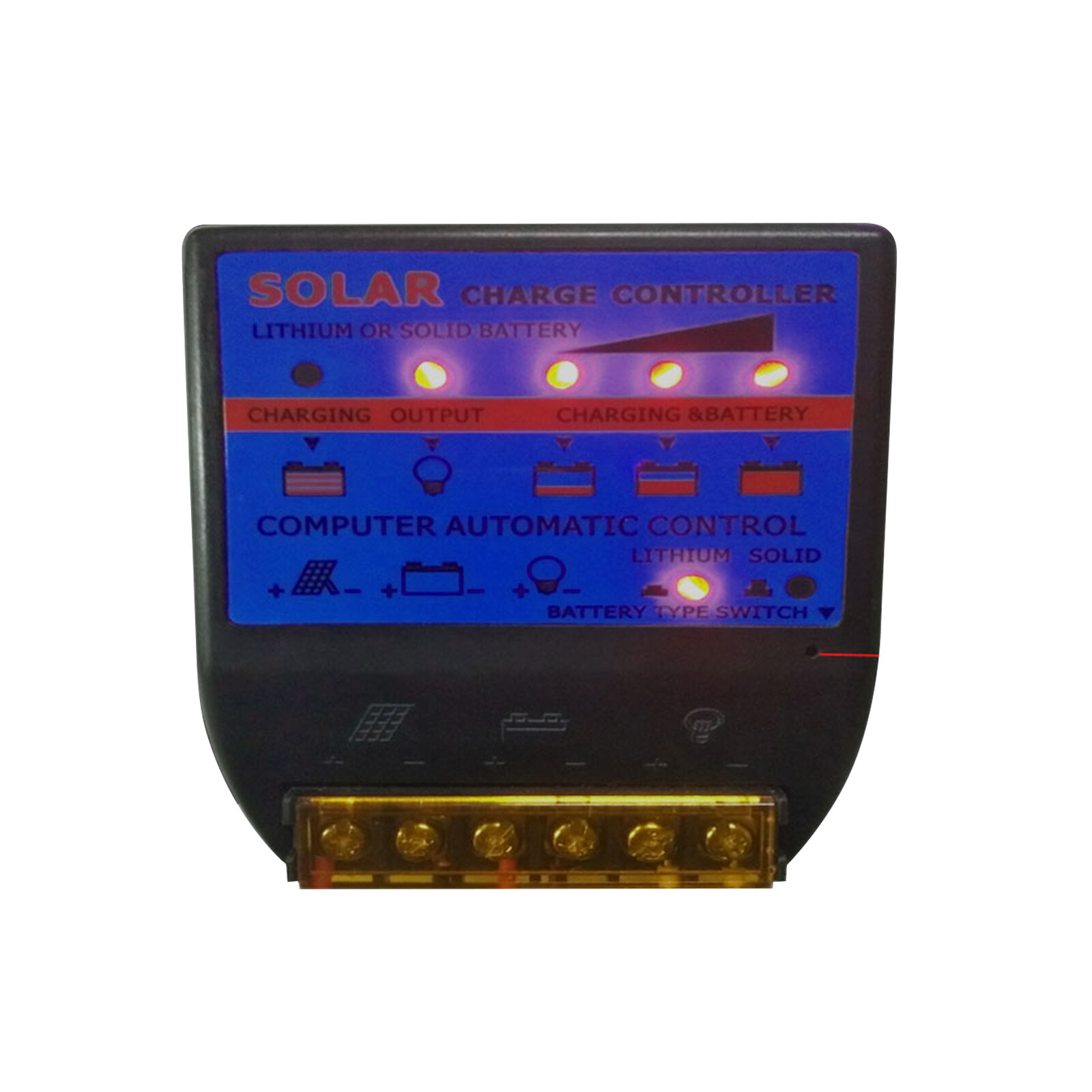 Solar Photovoltaic Charge Controller 10A 12V Solar Panel Battery Controller Blue