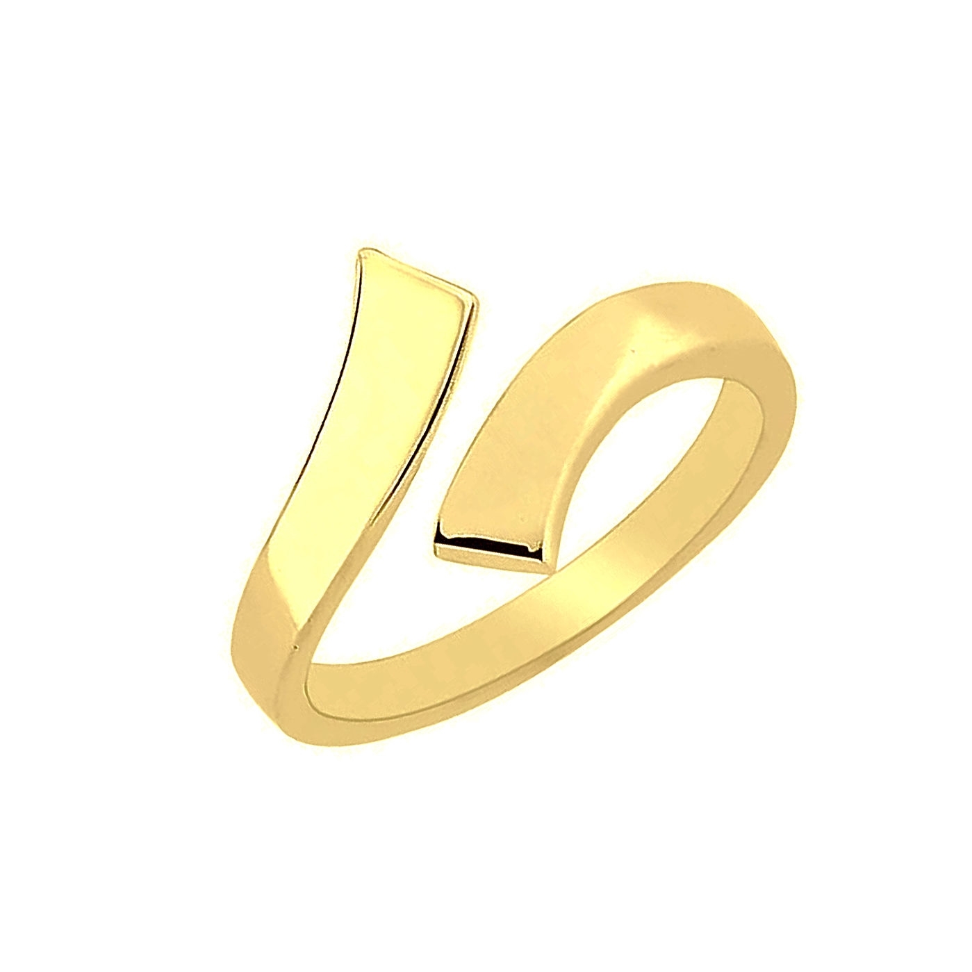 14k Solid Gold Cross Over Toe Ring Body Art Adjustable