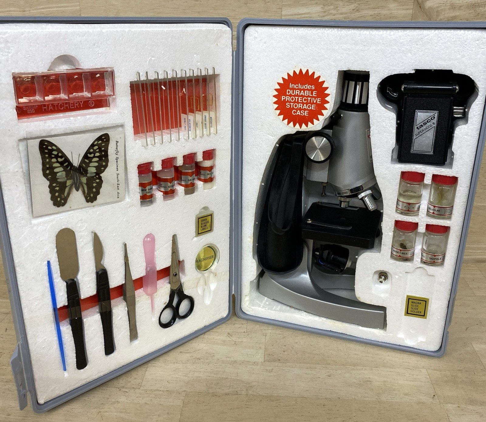 TASCO Microscope 1200 COMPLETE Unused Science Kit Lab