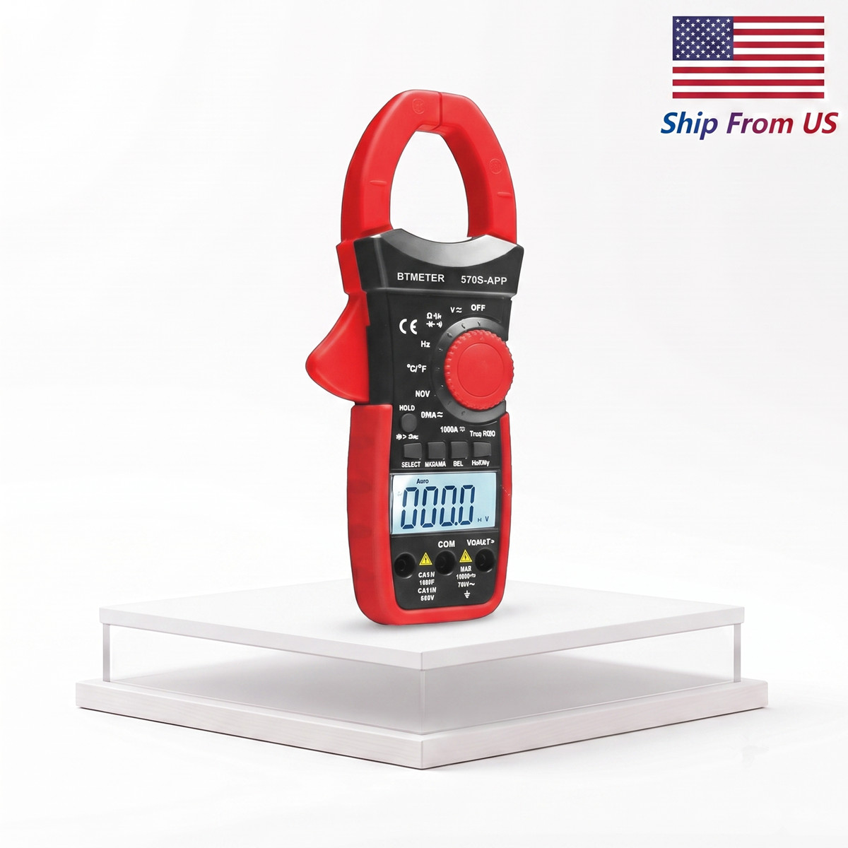 True RMS Digital Clamp Meter Multimeter AutoRanging AC DC Current Volt Amp Meter