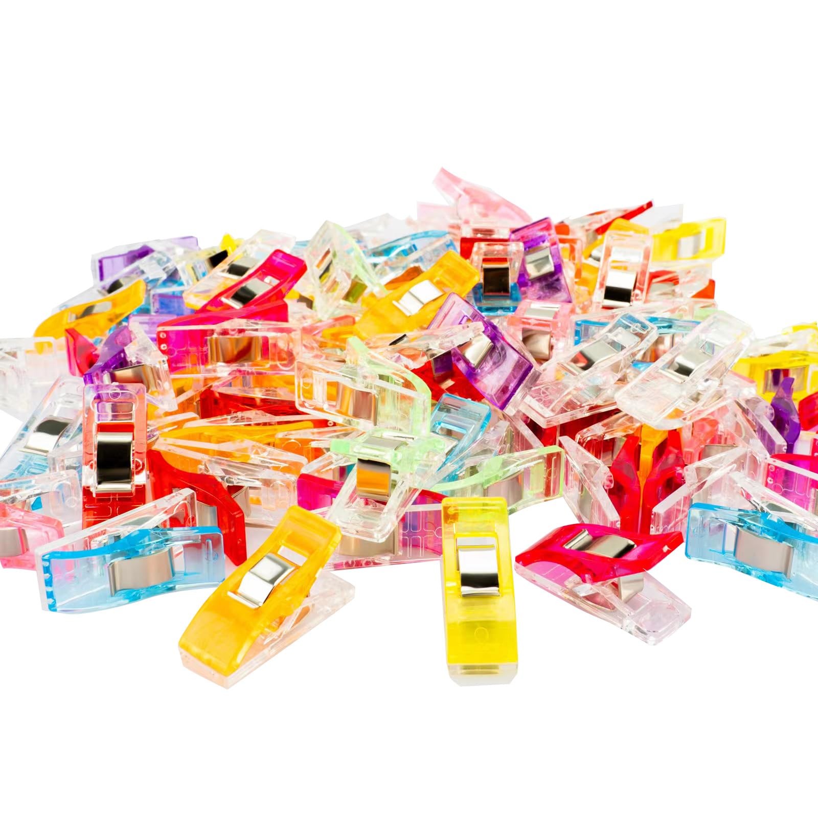 Multipurpose Sewing Clips, 100 Pcs 2.5x0.8x1.3 Centimeters, Assorted Colors