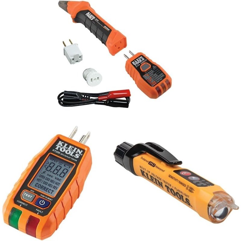 80016 Circuit Breaker Finder Tool Kit RT250 GFCI Outlet Tester NCVT3P Dual Range